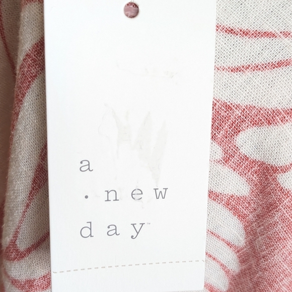 A New Day Red & Cream Leaf Print, XS, NWT - Picture 6 of 8